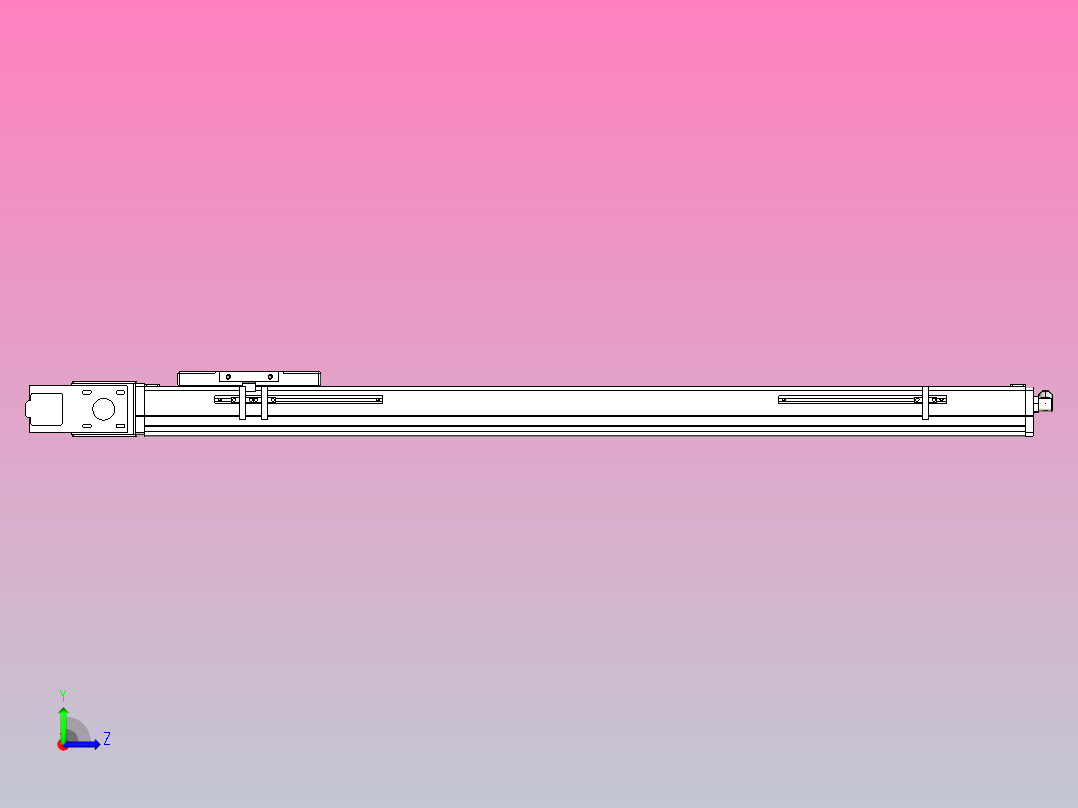 MCB10无尘皮带滑台[MCB10-L32-800-L-100W-C3]左视图