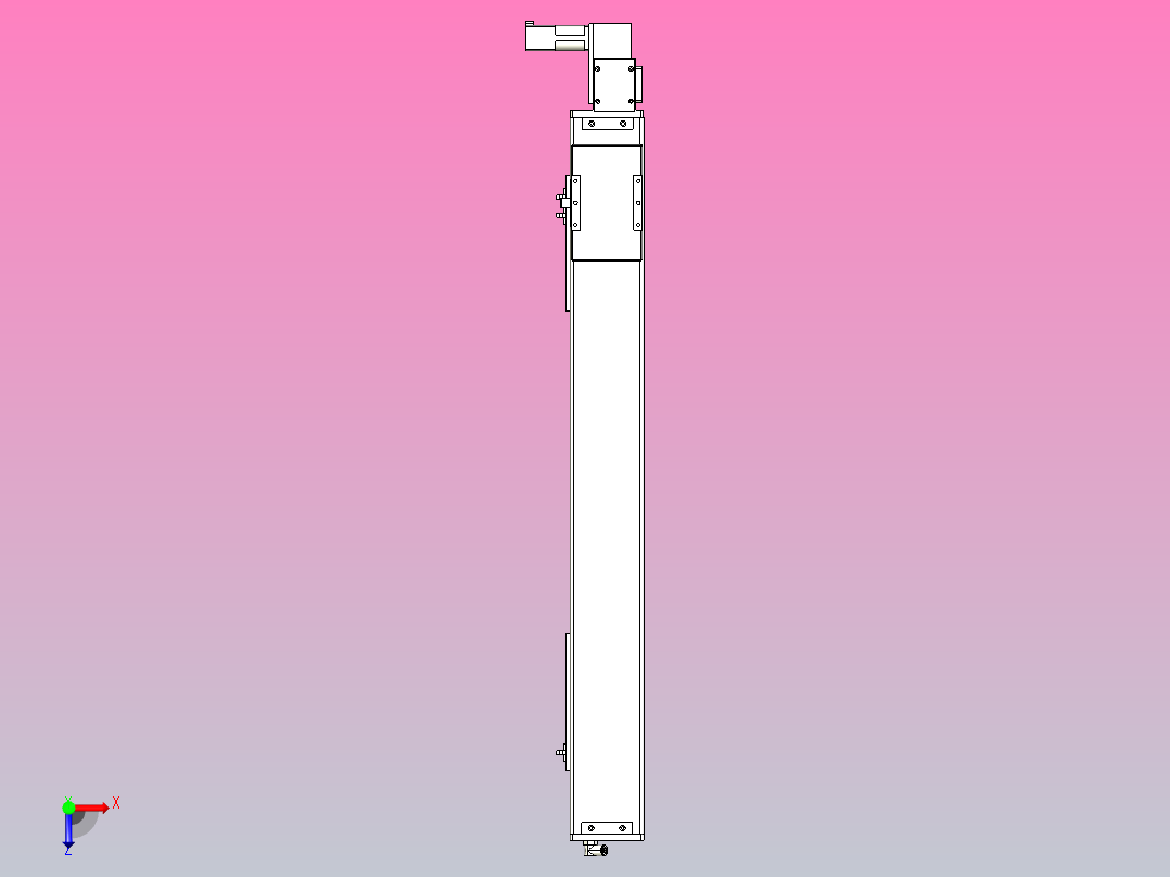 MCB10无尘皮带滑台[MCB10-L32-800-L-100W-C3]俯视图