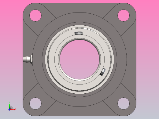 四螺栓法兰轴承装置(直径50毫米)前视缩略图