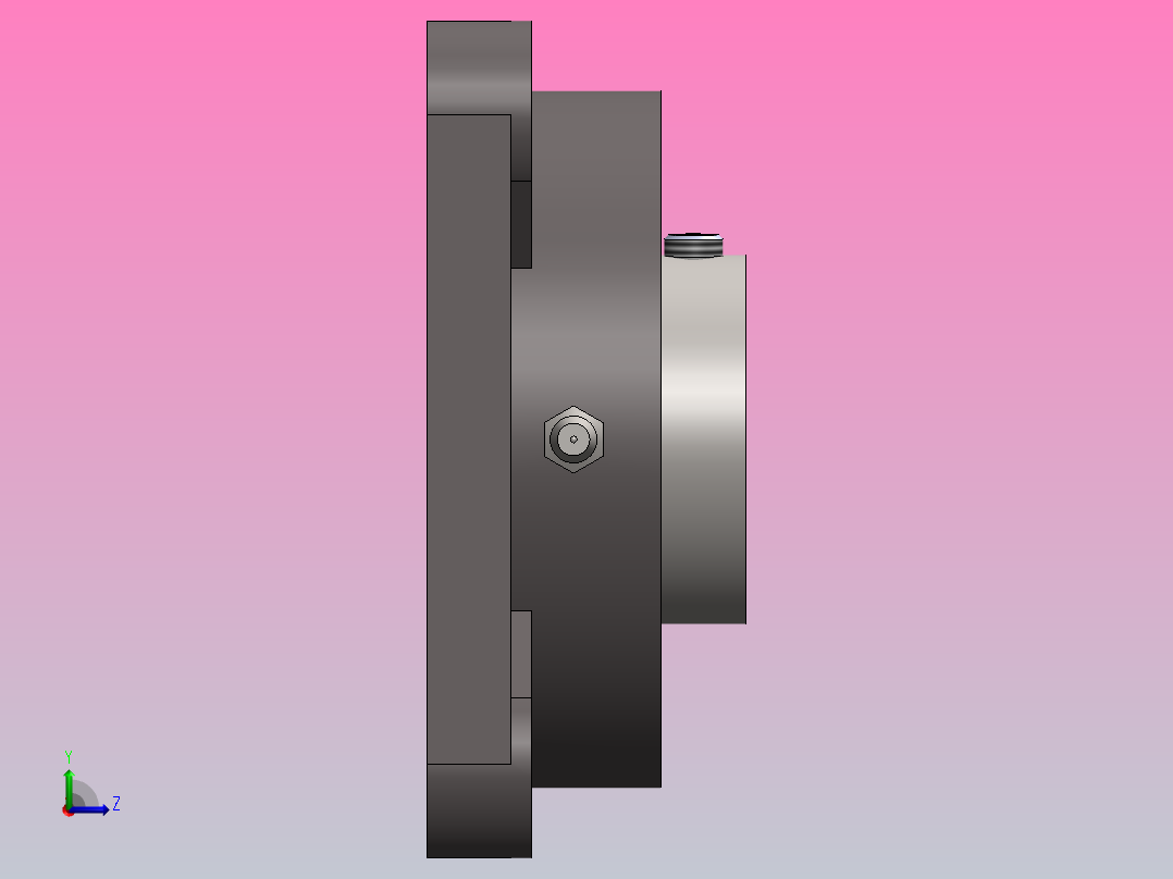 四螺栓法兰轴承装置(直径50毫米)左视图