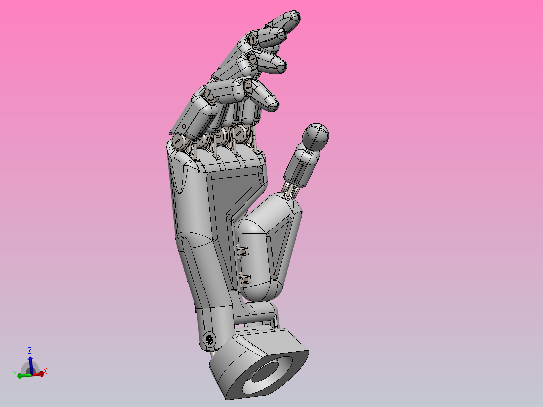 机械手掌结构主视图