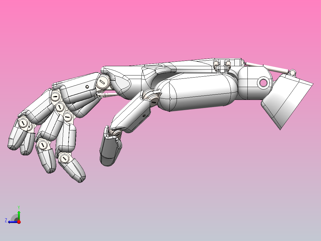 机械手掌结构右视图