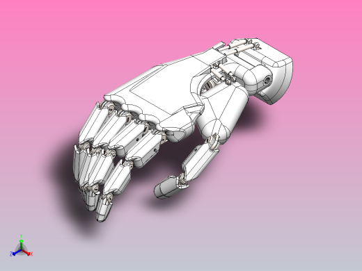 机械手掌结构正等轴测缩略图