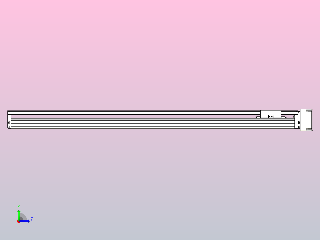 线性模块铝制底座TPA-KNR-86E-1610C-L900A1-MR-H75-N3左视图
