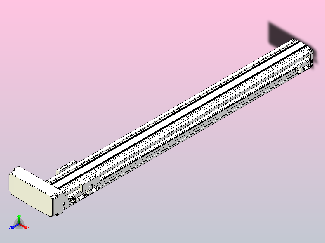 线性模块铝制底座TPA-KNR-86E-1610C-L900A1-MR-H75-N3正等轴测图