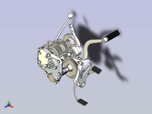 M72摩托车变速箱3D模型