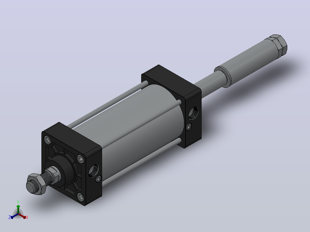 SC标准气缸系列[SCJ-63X100-S]正等轴测图