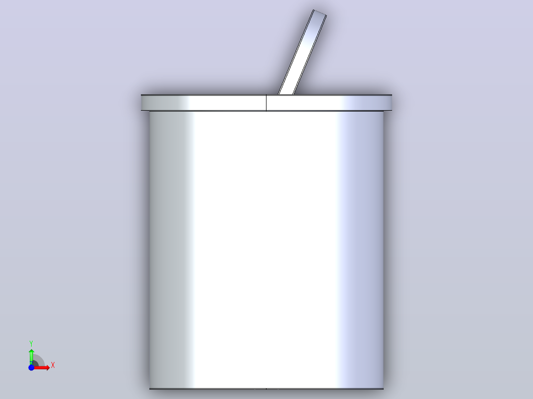 垃圾箱 垃圾处理设备garbage-bin-5832-模型格式为 stp前视图