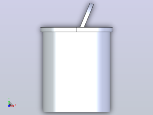 垃圾箱 垃圾处理设备garbage-bin-5832-模型格式为 stp前视缩略图