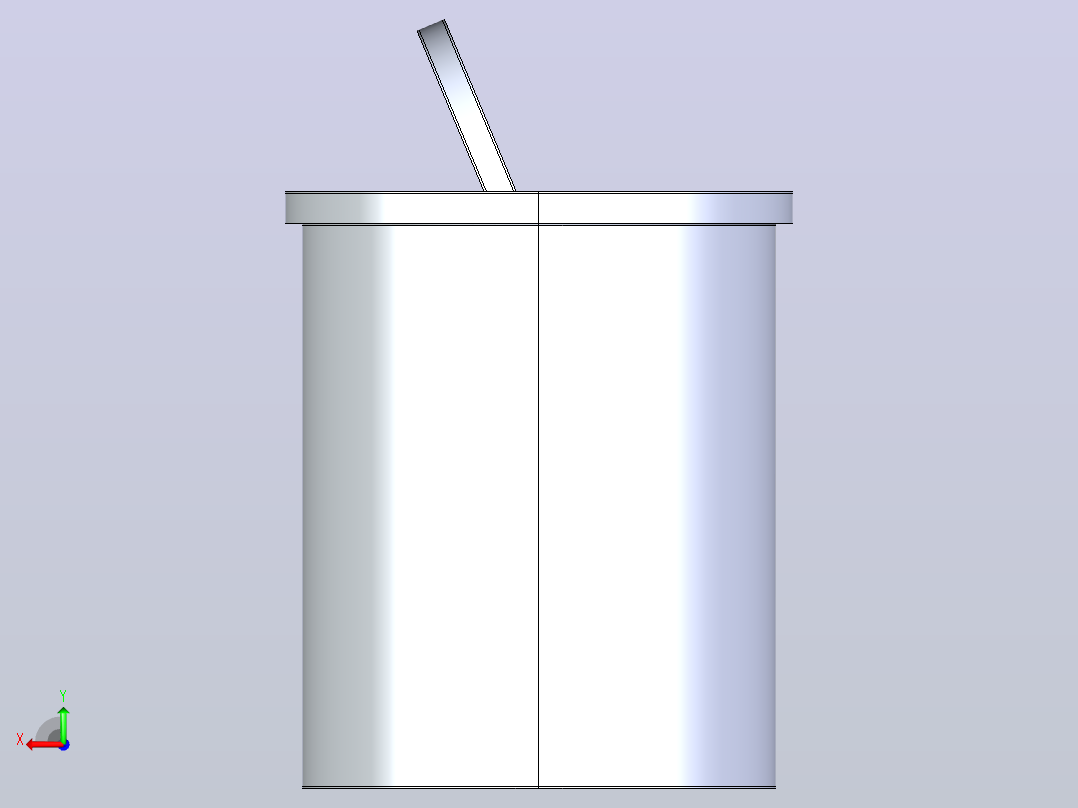 垃圾箱 垃圾处理设备garbage-bin-5832-模型格式为 stp后视图