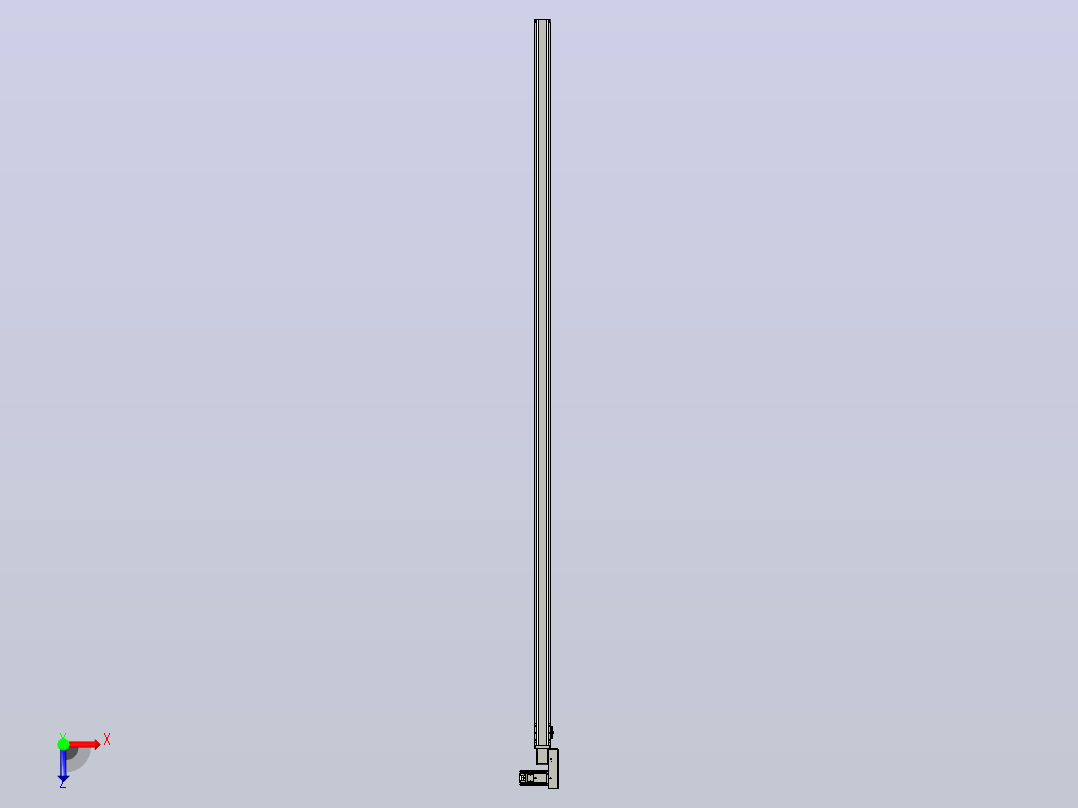 皮带直线轴半封闭可选导轨TPA-HNB-65S-90-L2850-MR-C-P10-N3俯视图