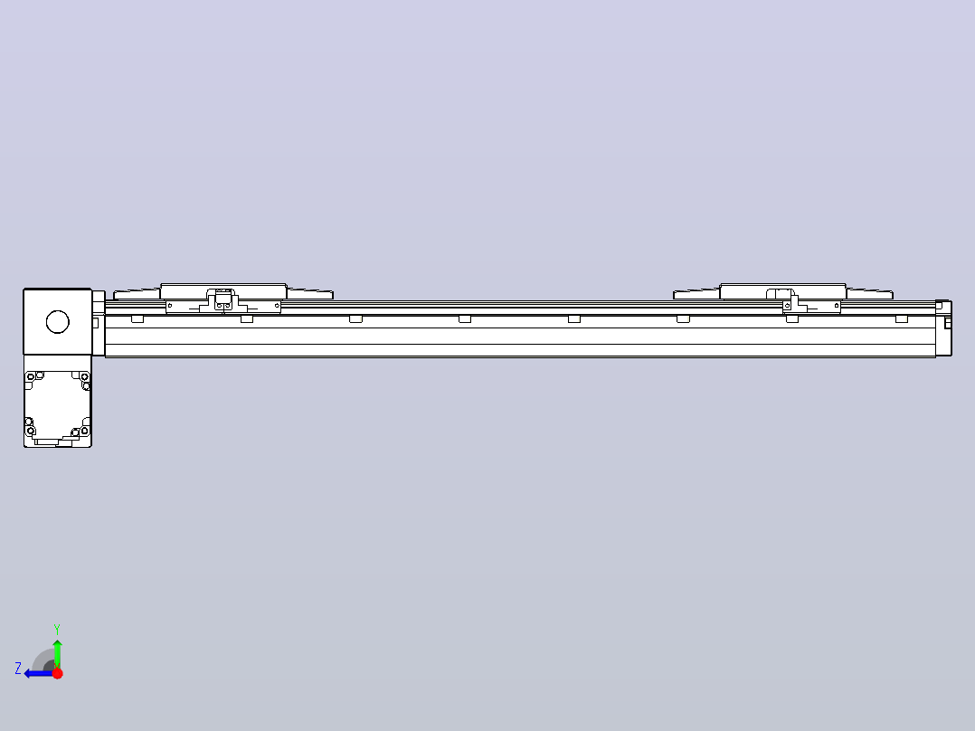 皮带直线轴双滑块型TPA-GCBS-120-P70-L150-LP-M20-N3右视图