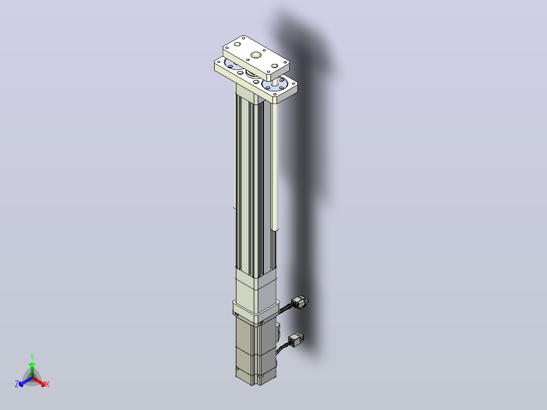 轻载电动缸TPA-ESR40-1210C-L250-M-QDX-W-P40-C3正等轴测图