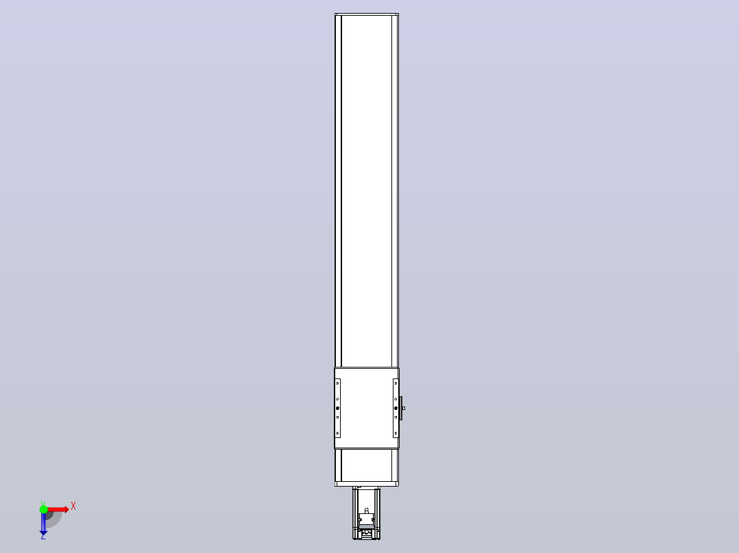 滚珠丝杠直线轴带导轨全封闭TPA-HCR-140D-2010C-L750-M-Y-P40-N3俯视图