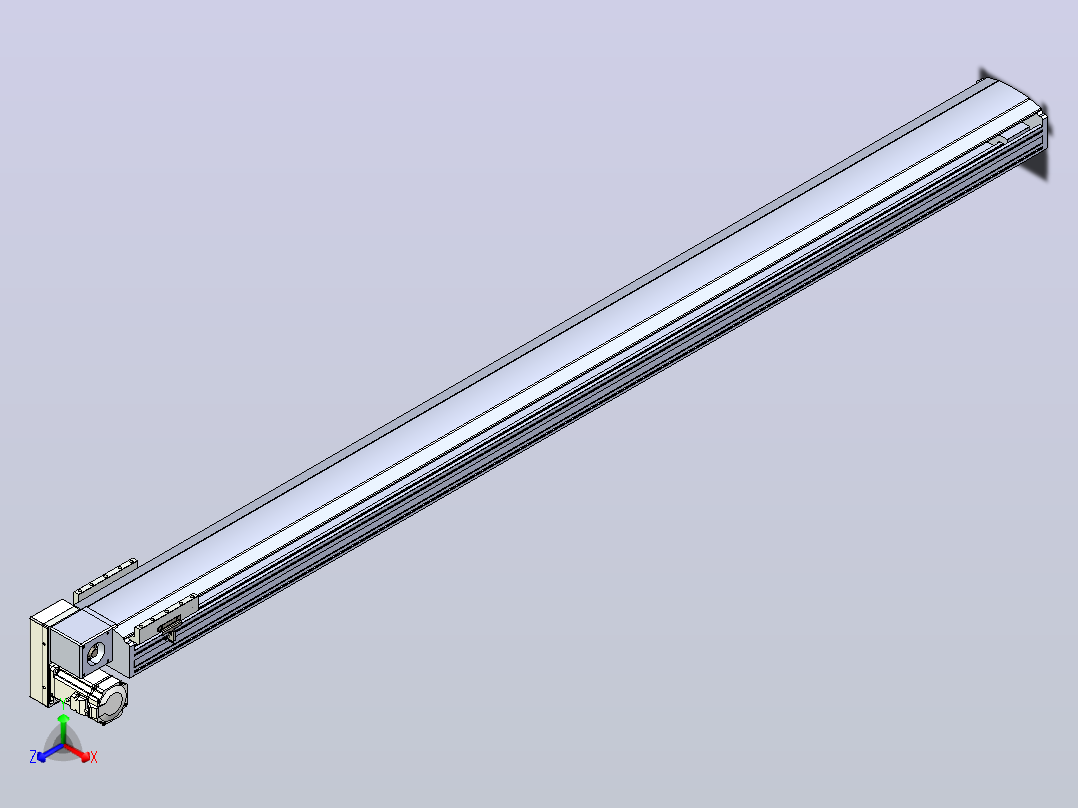 皮带直线轴半封闭可选导轨TPA-HNB-175D-140-L2150-LP-C-P75-N3主视图