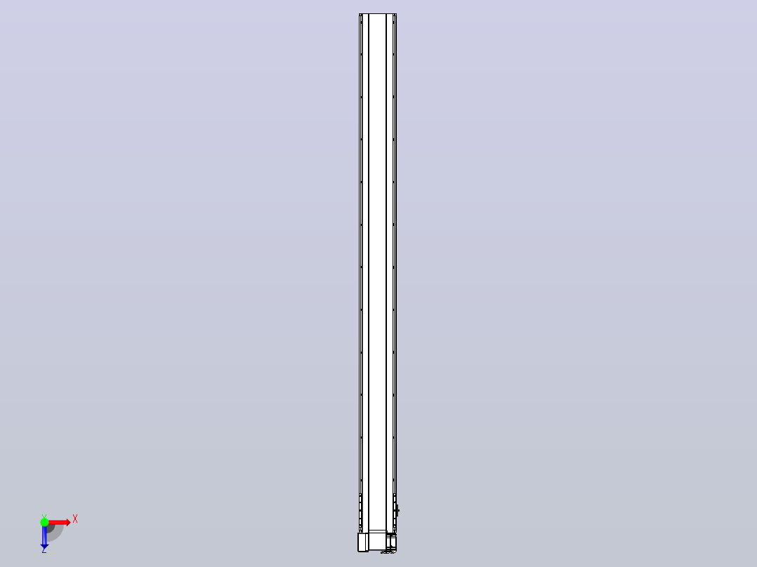 皮带直线轴半封闭可选导轨TPA-HNB-175D-140-L2150-LP-C-P75-N3俯视图