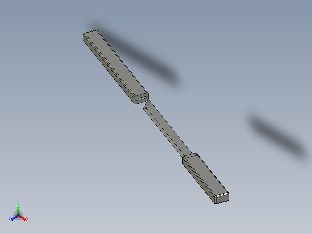 简短开瓶器_开瓶器Katana风格正等轴测图