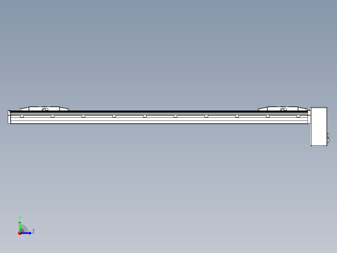皮带直线轴双滑块型TPA-GCBS-150-P80-L450-LP-M75-N3左视图