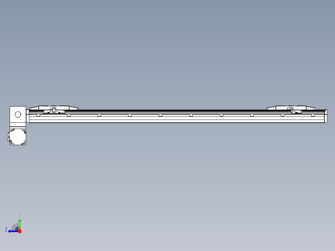 皮带直线轴双滑块型TPA-GCBS-150-P80-L450-LP-M75-N3右视图