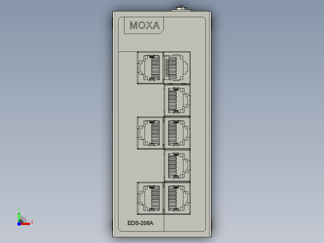 MOXA网络交换机EDS-208A前视图