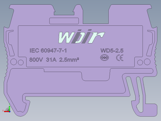 电器通用端子台ZIW80-2.5后视缩略图