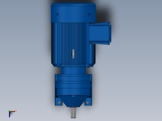 RX67底脚轴伸式安装斜齿轮减速机RX67-Y2.2-4P-100-M1-0°俯视缩略图