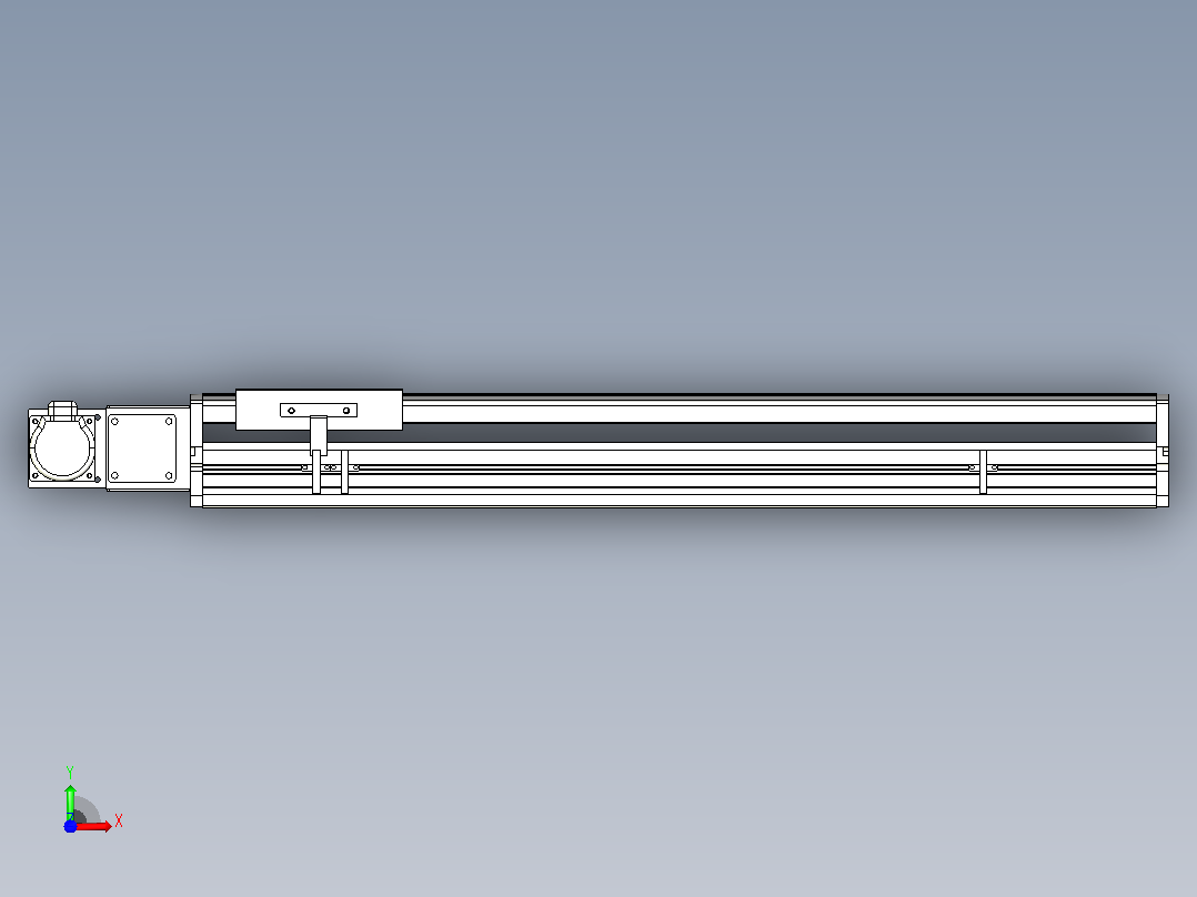 MTB17M标准皮带滑台[MTB17M-600-L-P40-C3]前视图