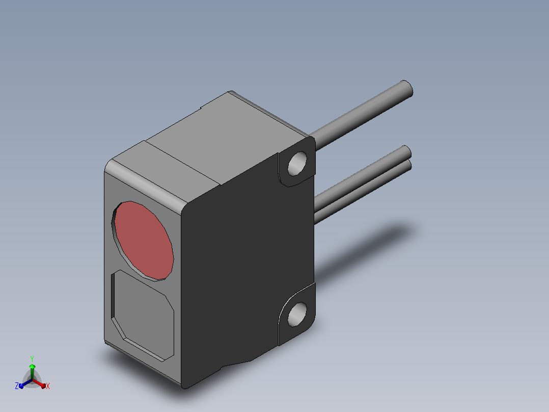 Keyence CZ-H37S RGB数字光纤传感器正等轴测图