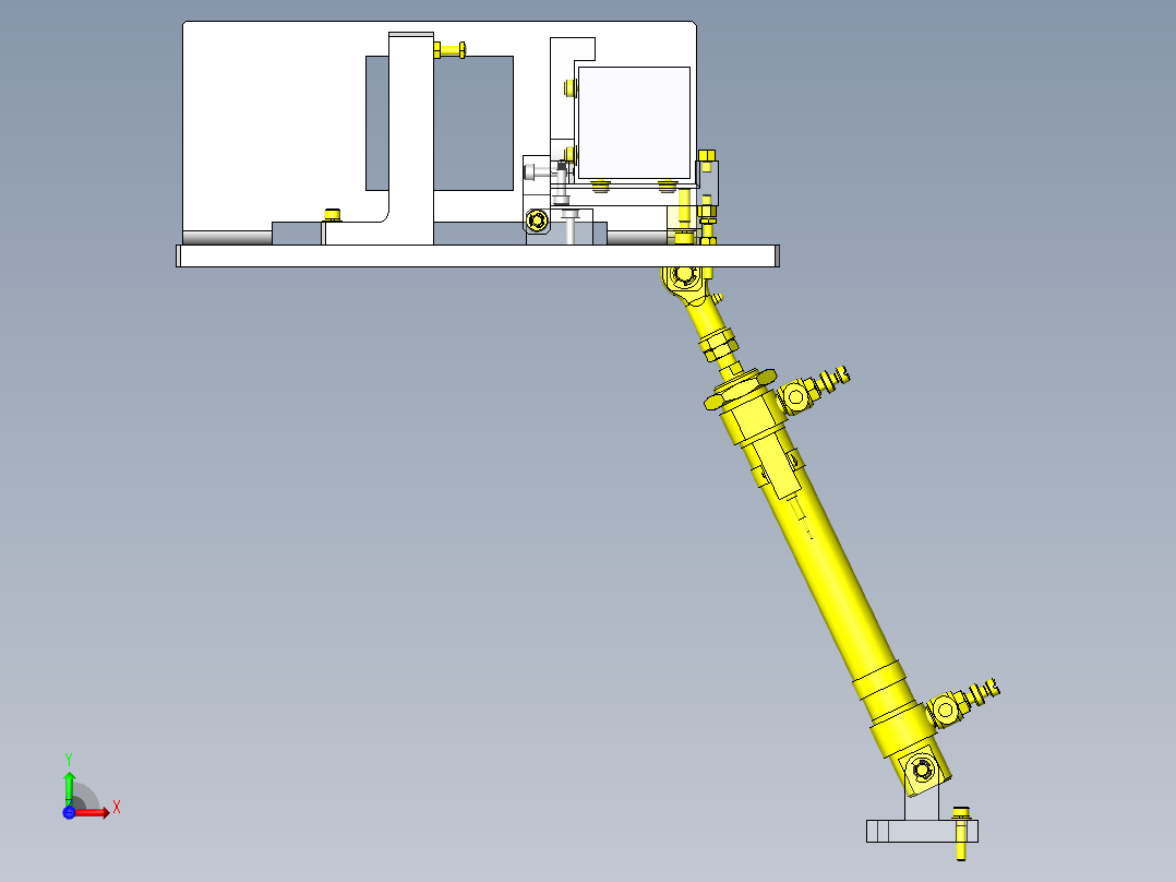 工件反转机构前视图