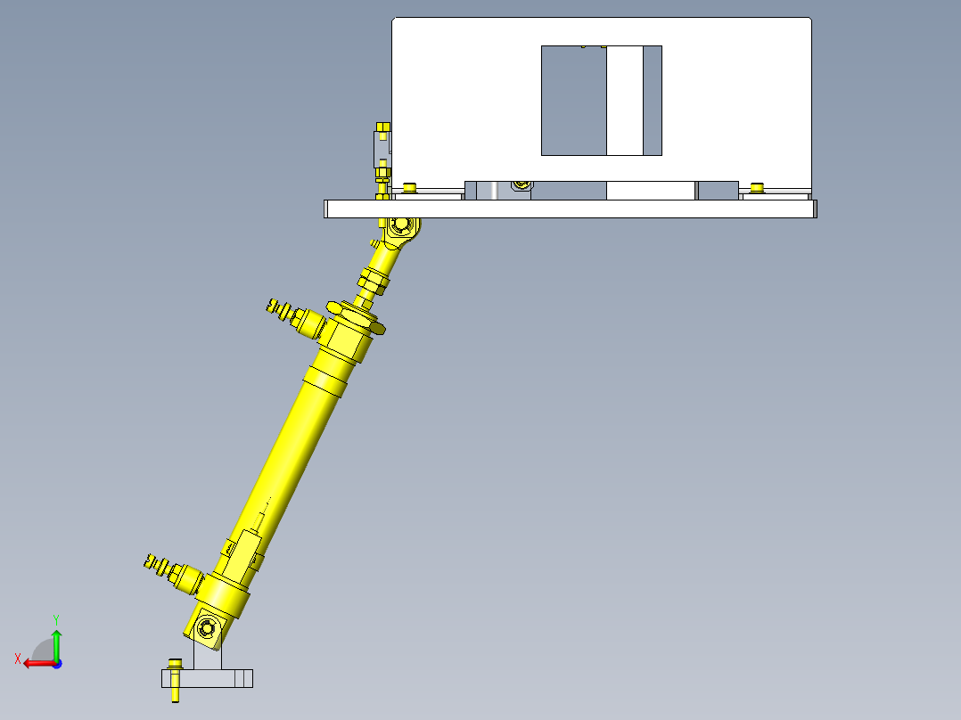 工件反转机构后视图