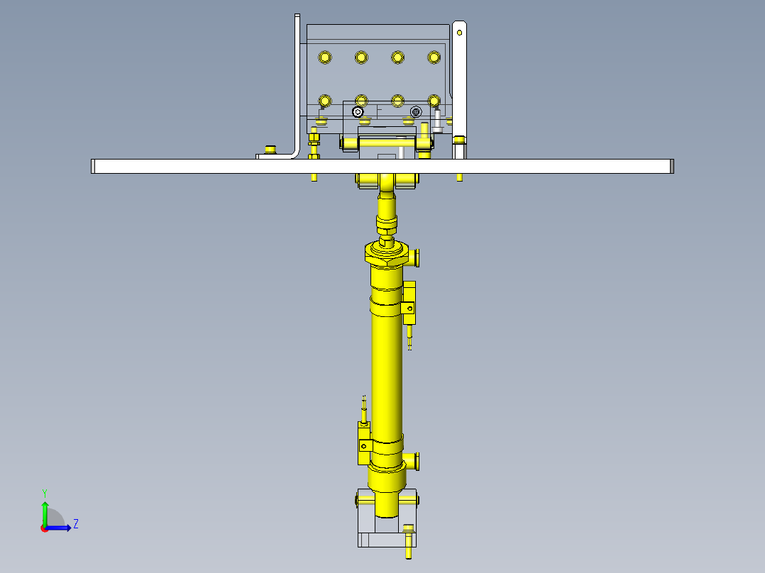 工件反转机构左视图