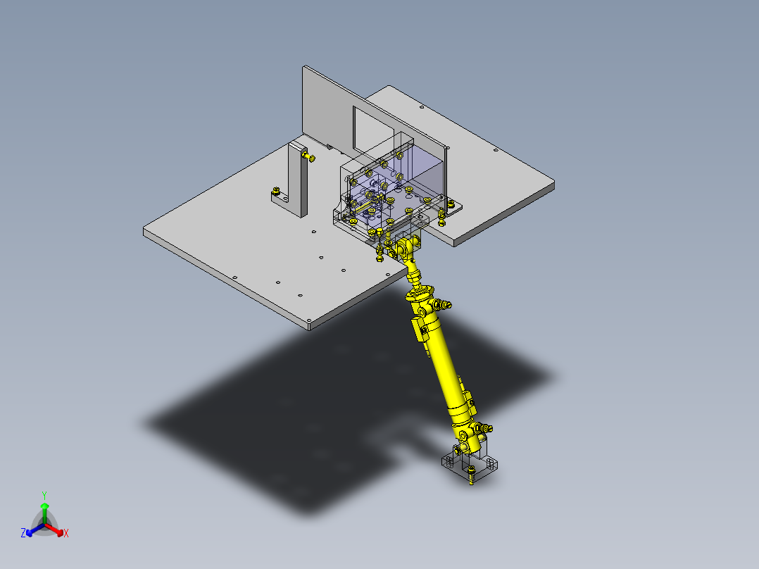 工件反转机构正等轴测图