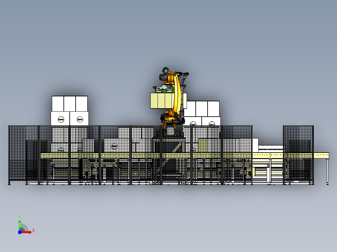 robot-palletizer-carton-box STP IGS前视图