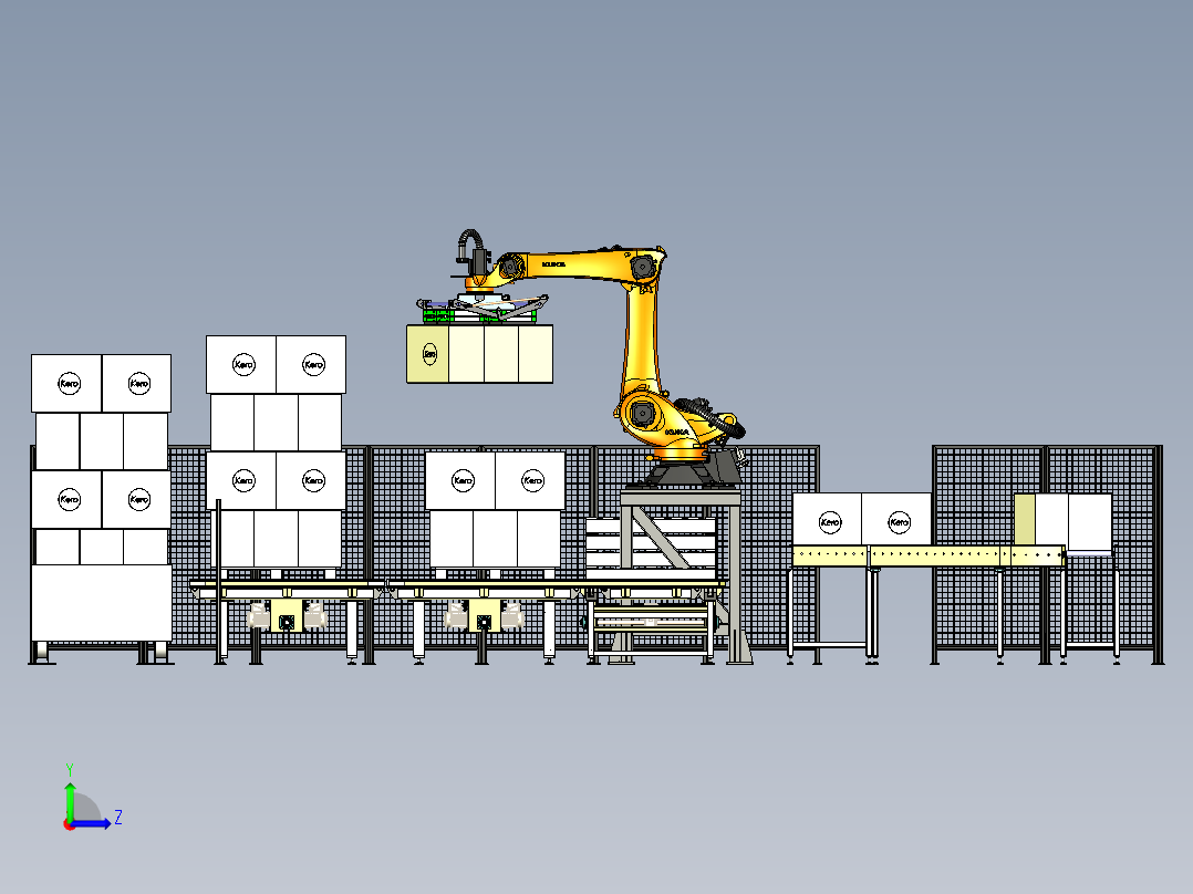 robot-palletizer-carton-box STP IGS左视图