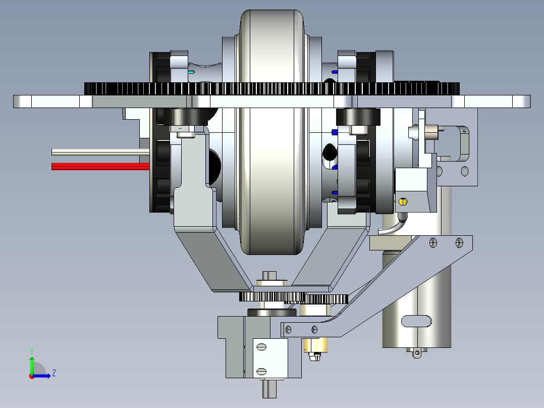 2014 pwnage转向驱动轮3D图纸 STEP格式左视图