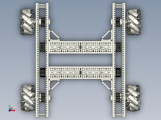 麦克纳姆轮小车底盘前视缩略图