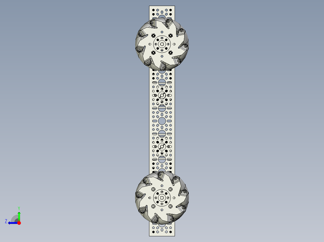 麦克纳姆轮小车底盘右视图