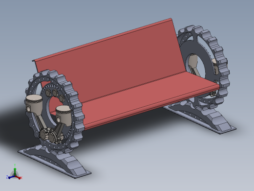 创意椅子机械椅子，机械长凳