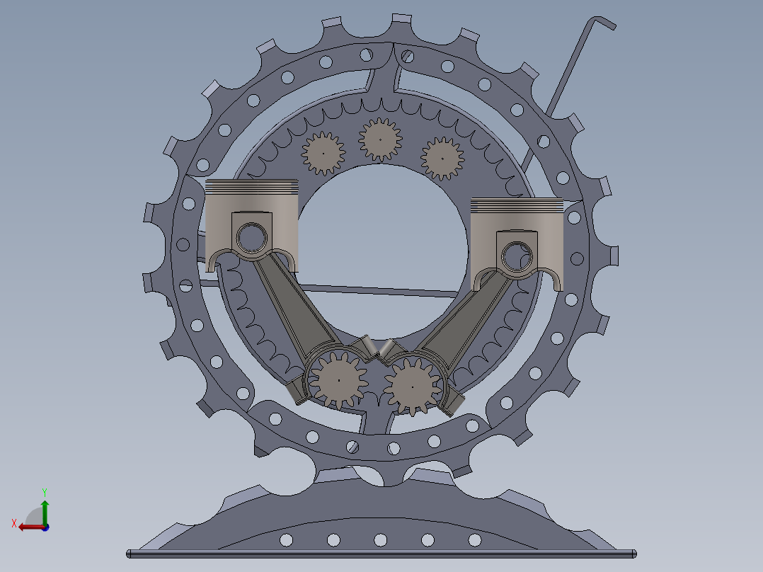 创意椅子机械椅子，机械长凳后视图