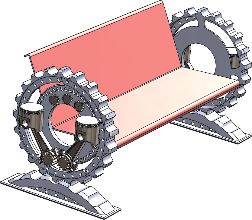 创意椅子机械椅子，机械长凳