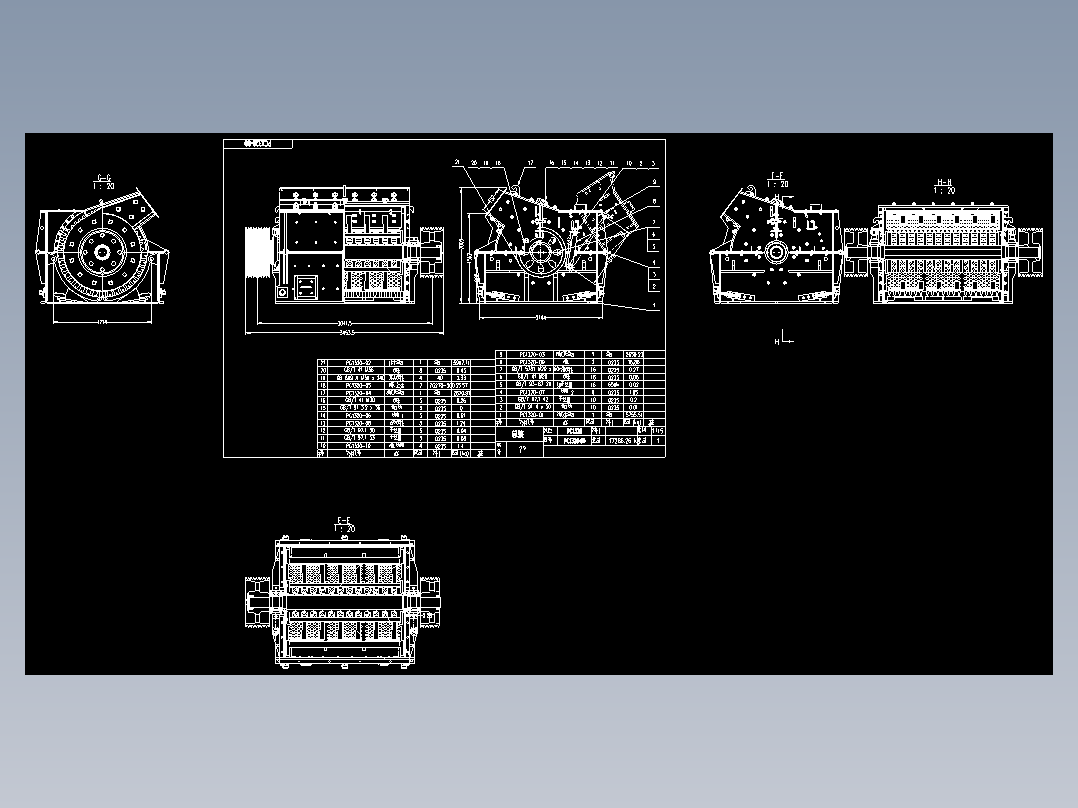 PC1320 破碎机全套cad图纸