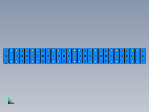 彩色公头100mil（2.54mm）系列-DS1021_blue_3x27p_100mil_Type1_rev1.0前视缩略图