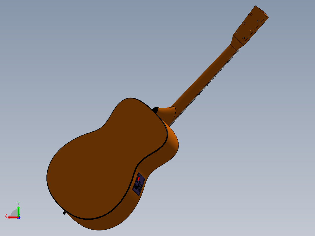 吉他模型图后视图