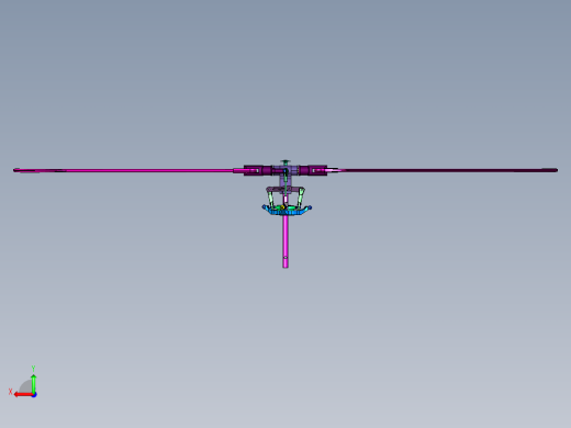 直升机动力旋转翼面后视缩略图