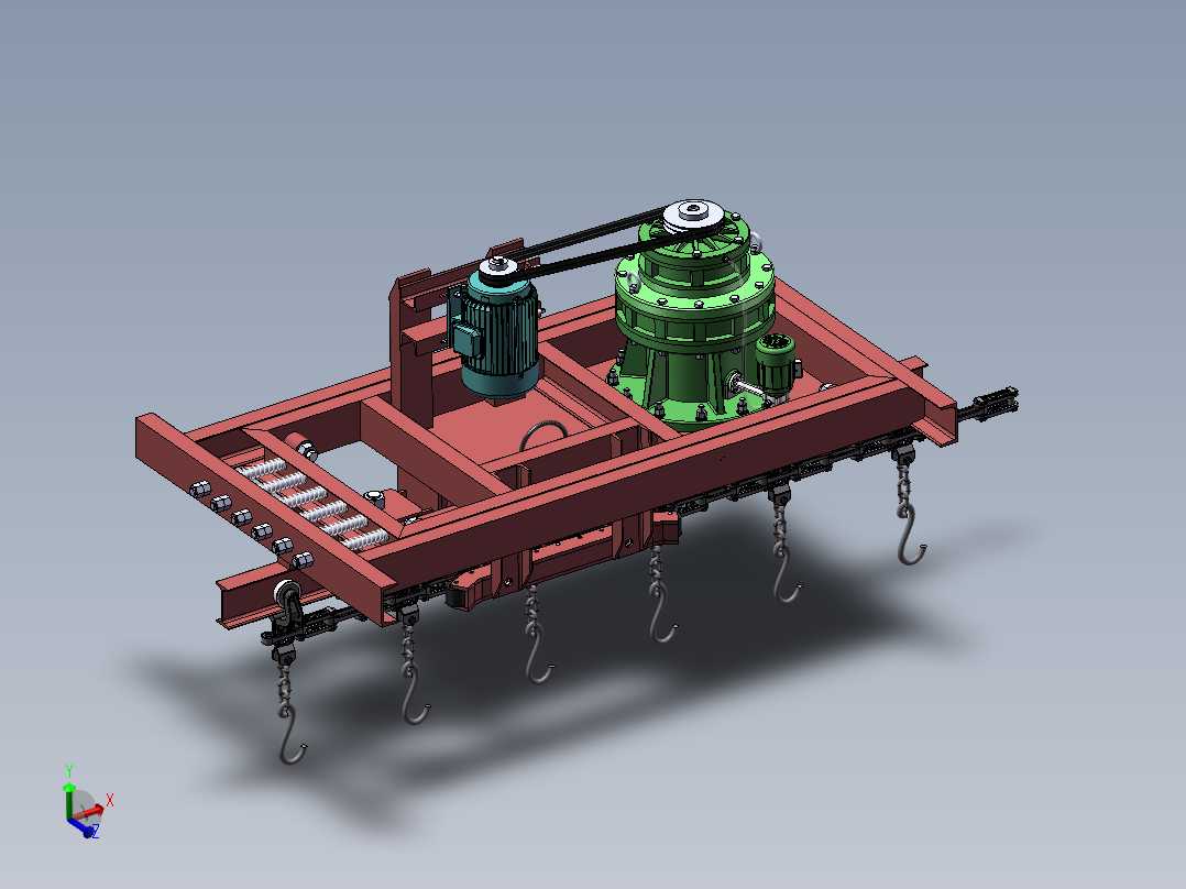 模锻链直线驱动搬移起重机