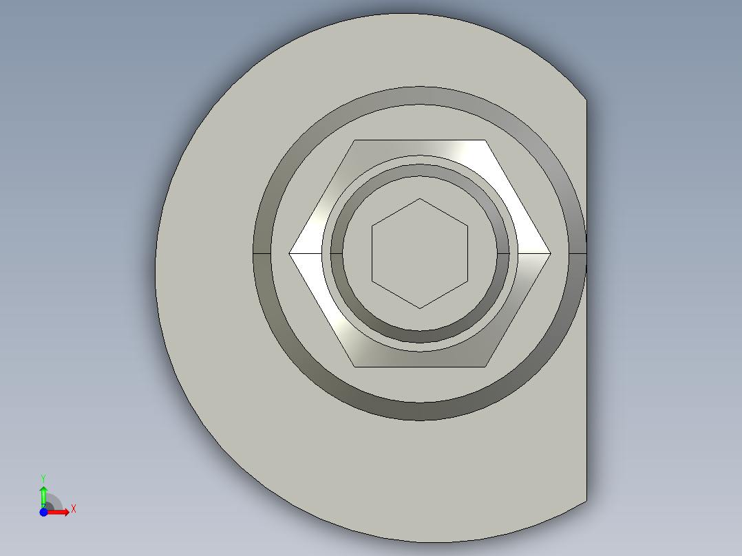 偏心夾具2341-3D多系列多零件图纸模型前视图