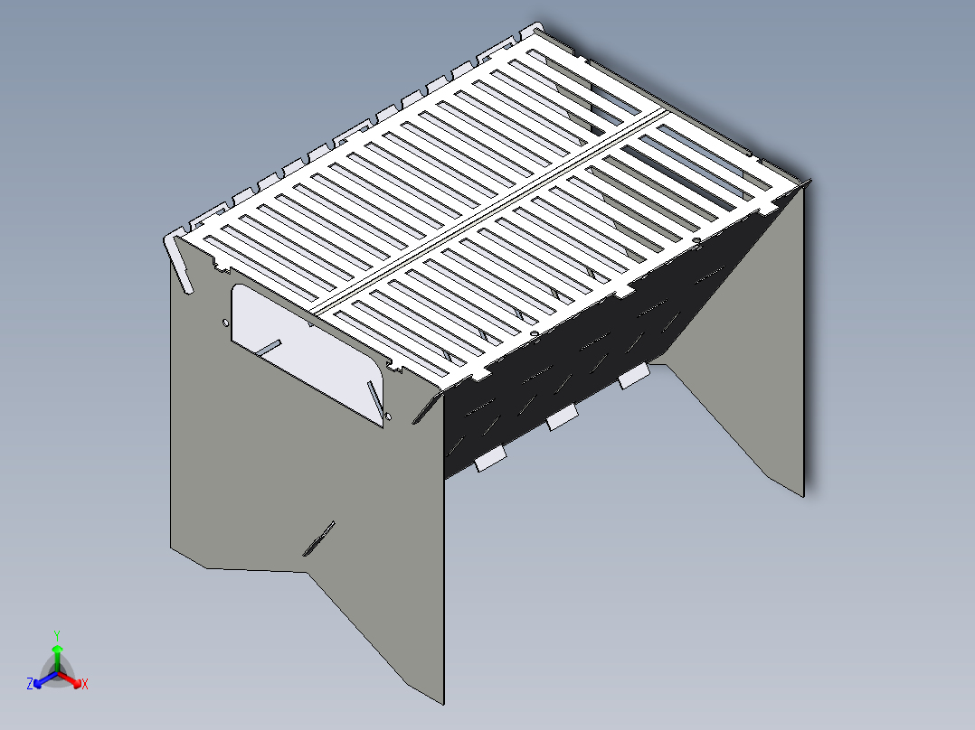 烧烤-烧烤架正等轴测图