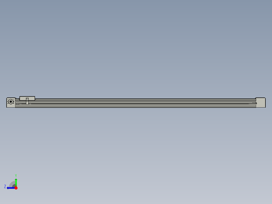 威洛博直线电机模组EB4-L80-S1250-光轴右视图