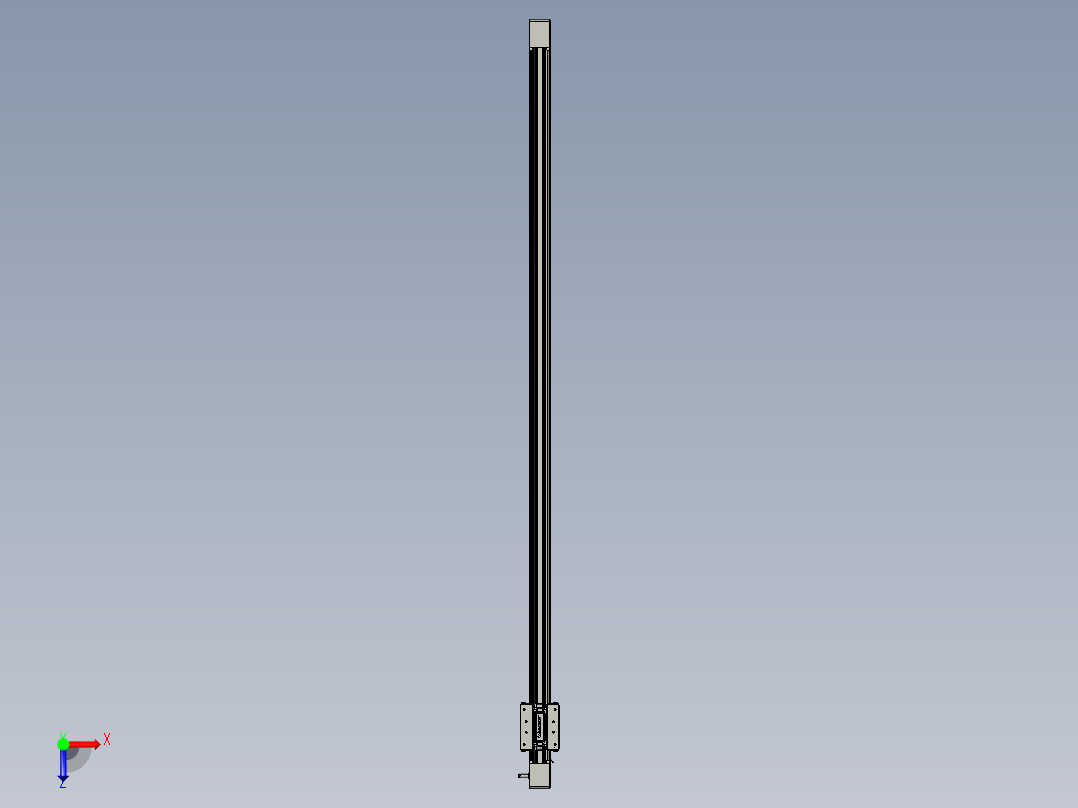 威洛博直线电机模组EB4-L80-S1250-光轴俯视图