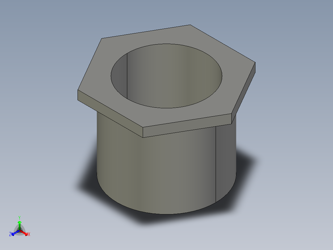 船舶管路系统SeaCor_ReducerBushing_SxSPIG_37J137131_1in x 0.75in主视图